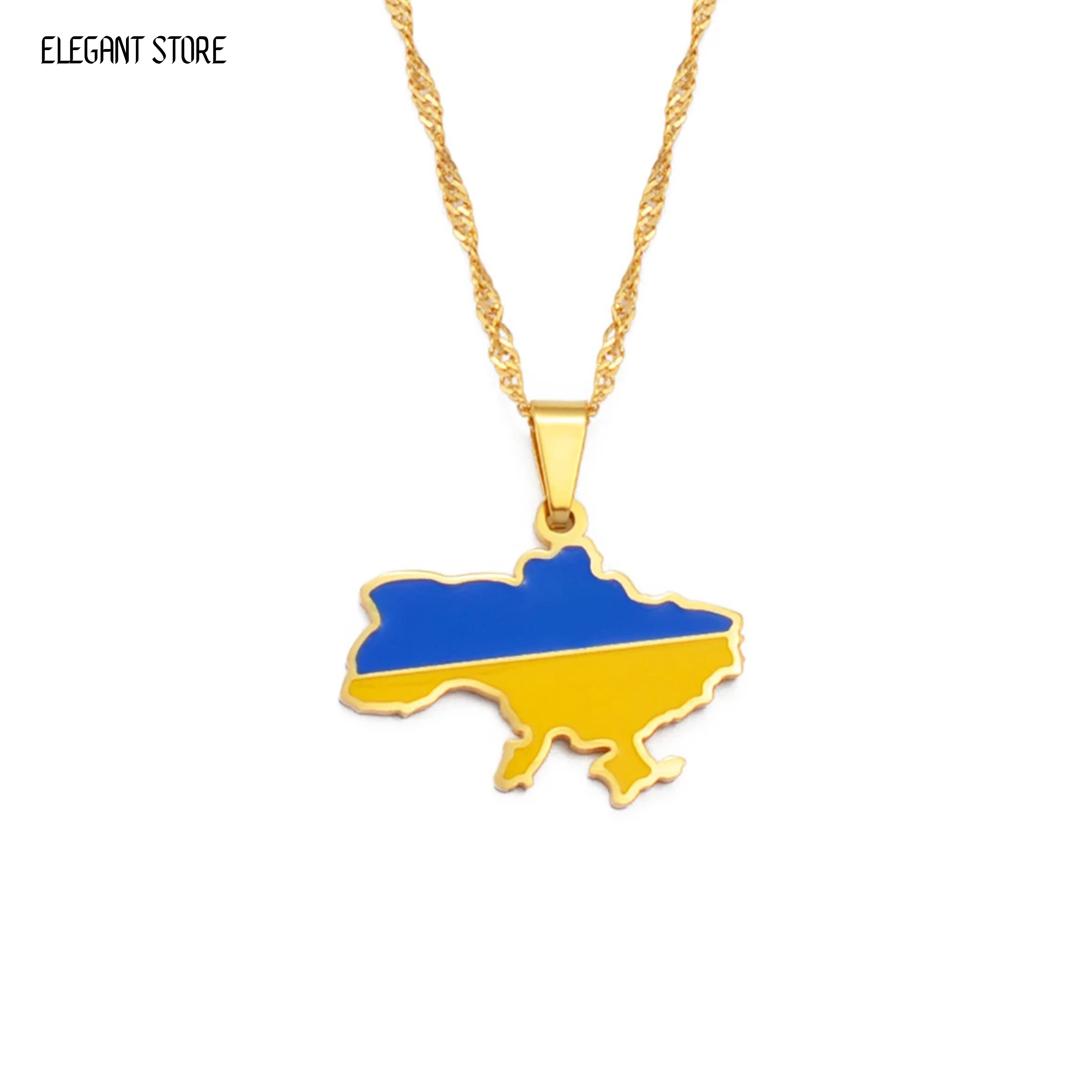 Ukraine Flag Necklace – Arwino