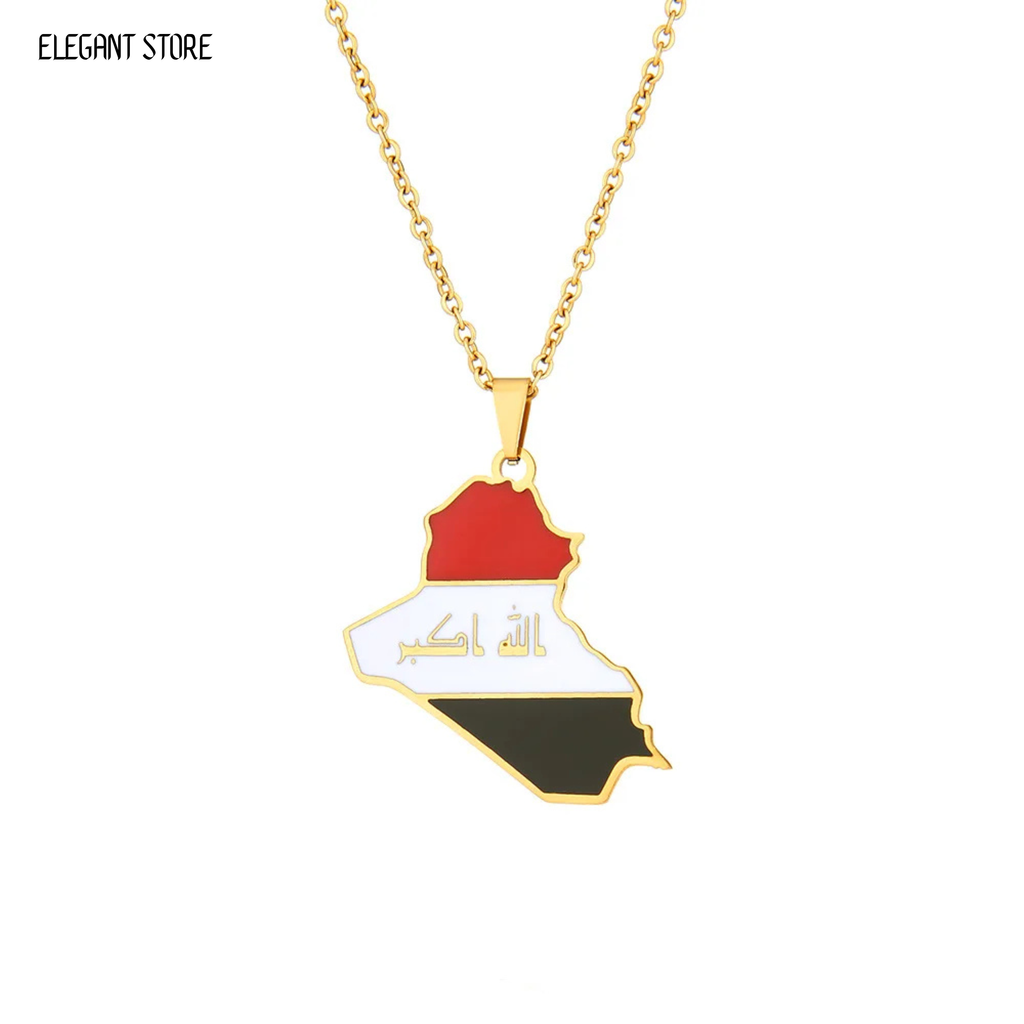 Iraq Flag Necklace - Arwino